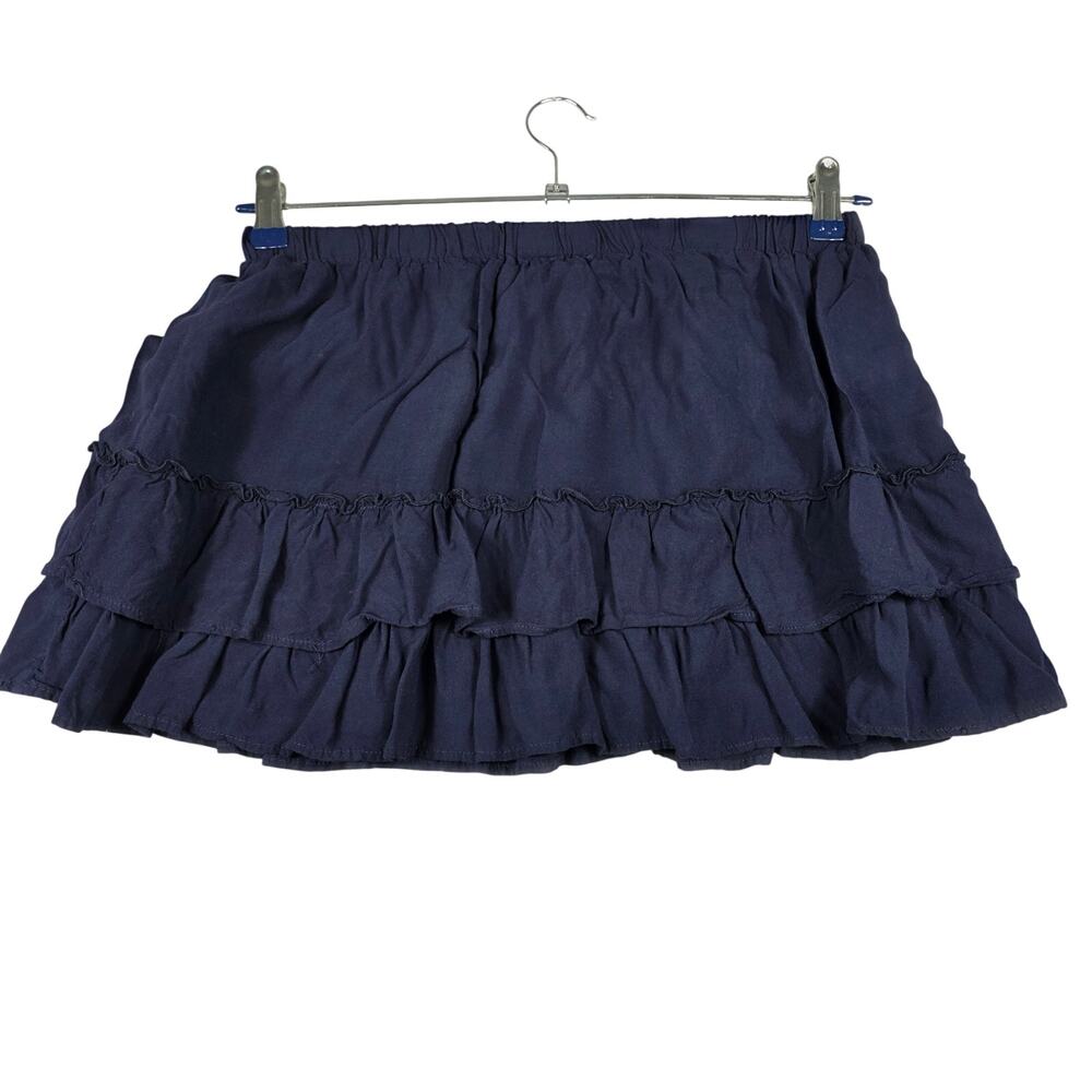 Brandy Melville Navy Ruffle Skirt Size